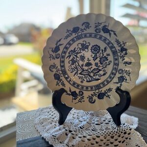 Vintage J&G Meakin England Classic Blue Nordic, Blue Onion Dessert/Salad Bowl